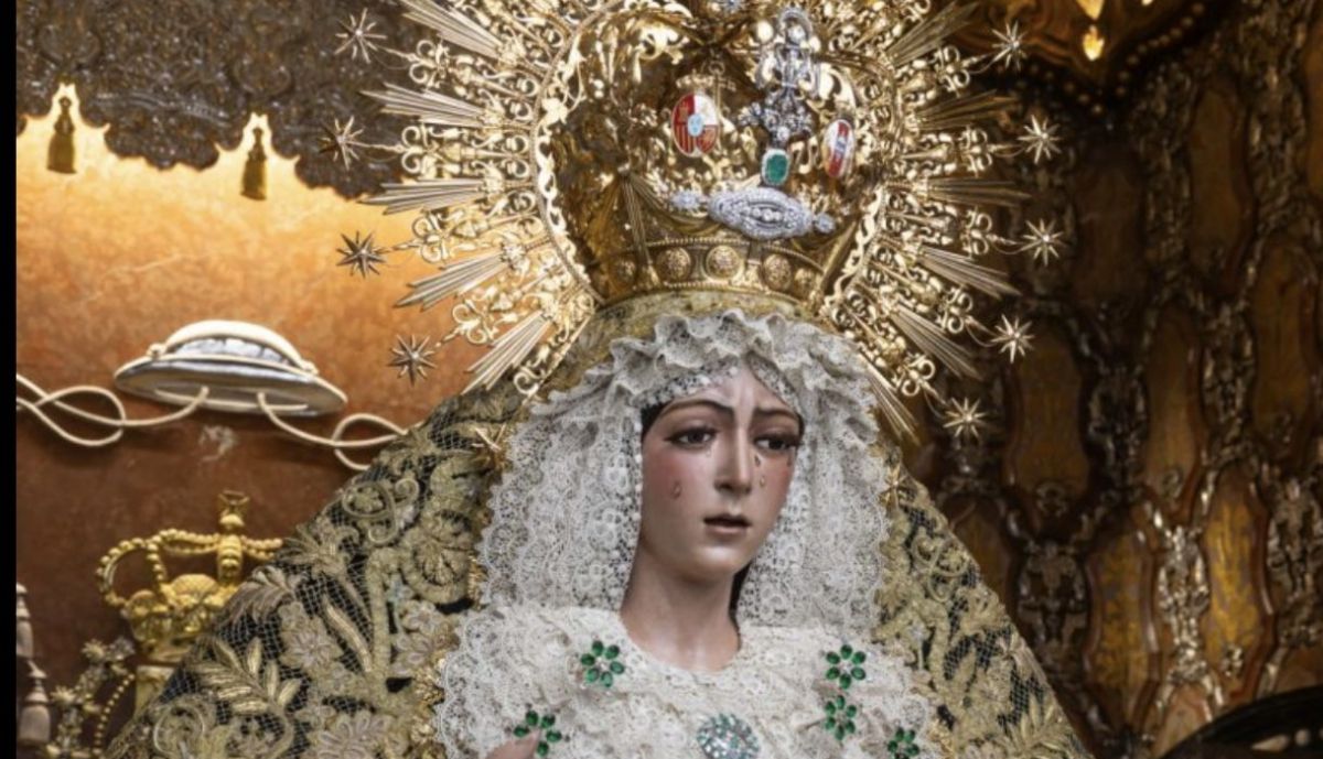 La Macarena en una fotos tras la restauración, de la hermandad. 